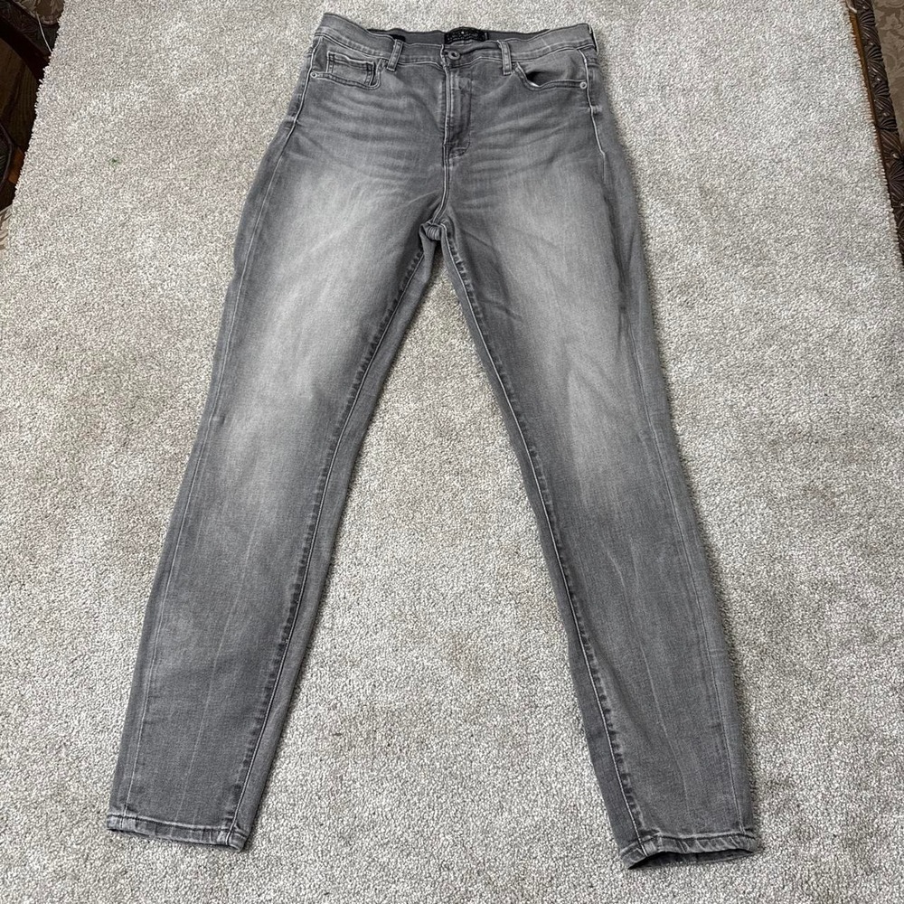 Lucky Brand Gray Distressed Skinny Jeans Women's 10/30 29" Inseam Denim